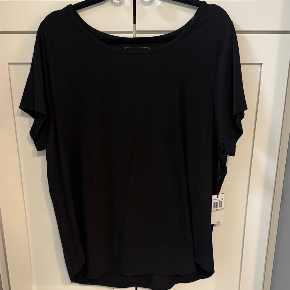 Cable & Gauge Black Short Sleeve Top - Picture 1 of 7
